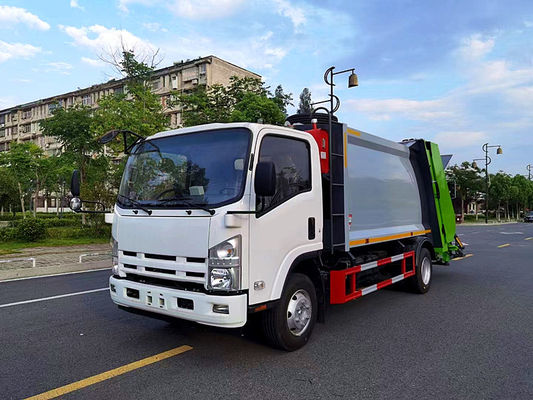 ISUZU Chassis 10m3 Máy nén xe tải rác Lưu trữ thùng rác Xe tải 8 tấn