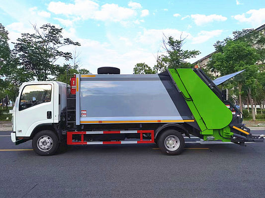 ISUZU Chassis 10m3 Máy nén xe tải rác Lưu trữ thùng rác Xe tải 8 tấn