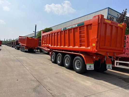 Weichai động cơ chứa tùy biến và máy kéo phẳng Dump Truck Semi-trailer
