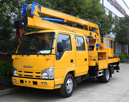 ISUZU Sinotruk Chassis Aerial Working Truck 12 Folding Boom Aerial Work Vehicle Với giá nhà máy